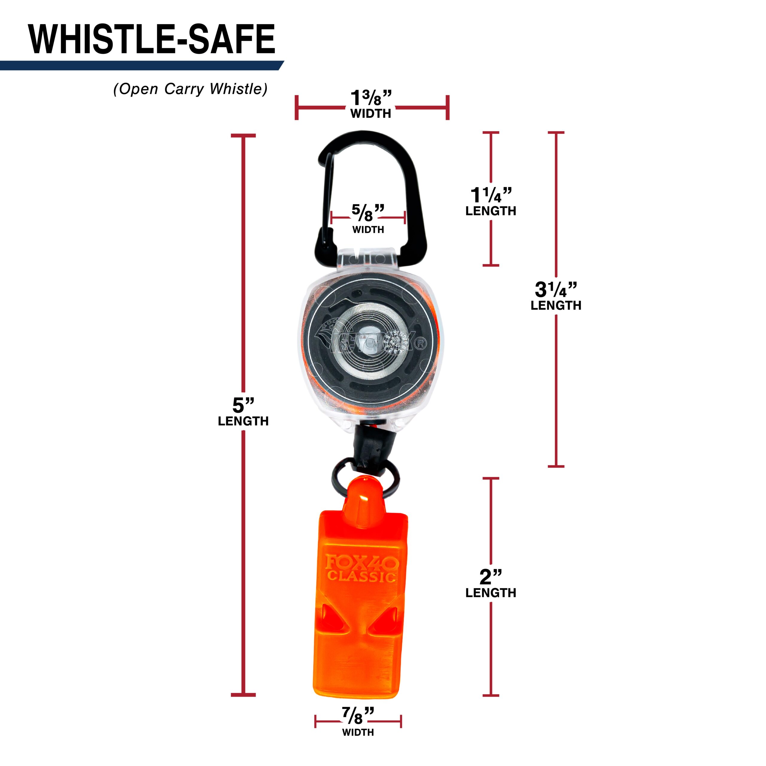 KEY-BAK_Whistle Safe_SIDEKICK-Cara-Clear_dims_info